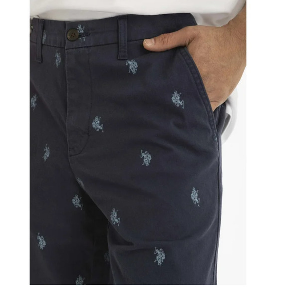 Men's Navy Flat Front Short U.S. Polo Assn. NWT N Size 42 Waist - Picture 3 of 4
